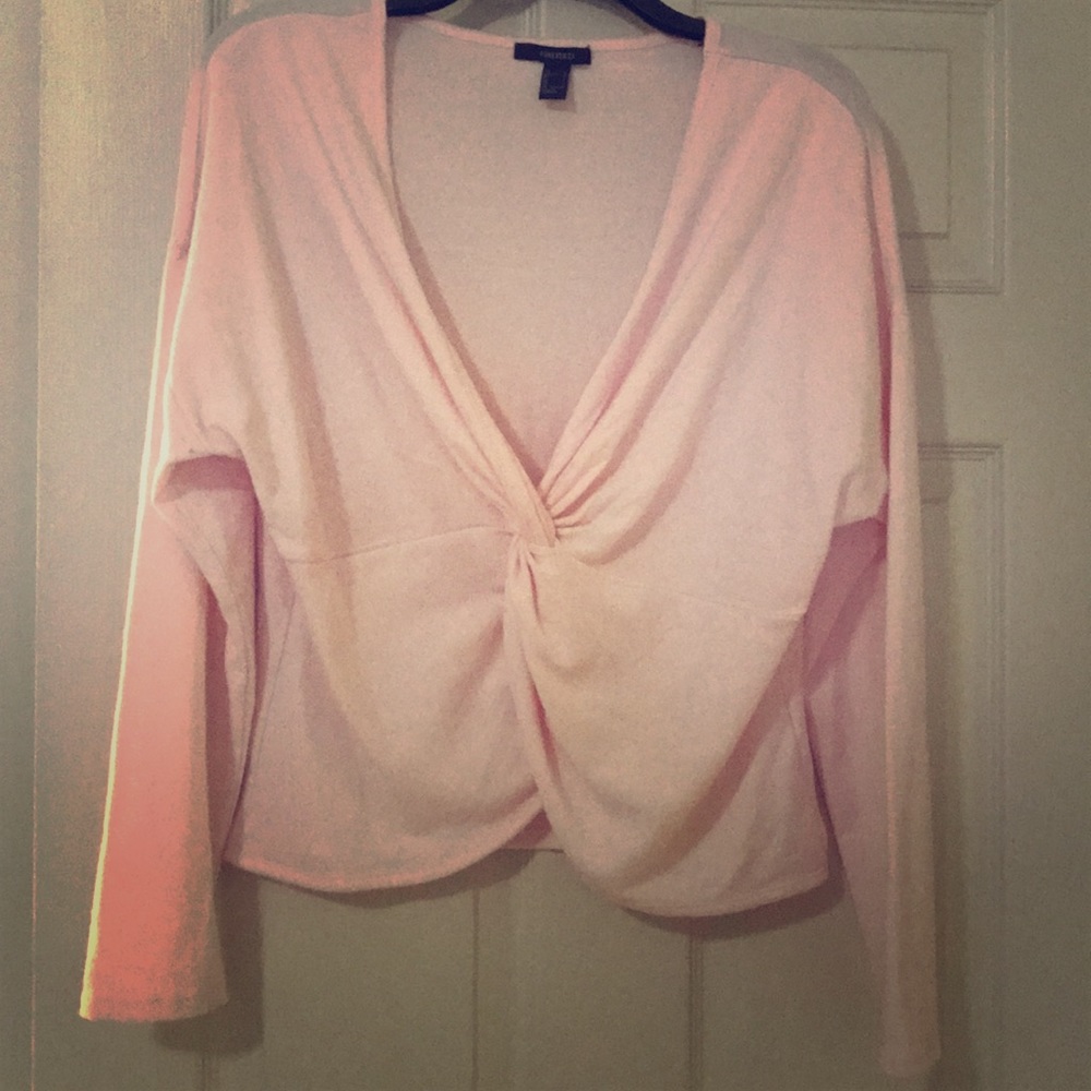 Forever 21 pink twist front top